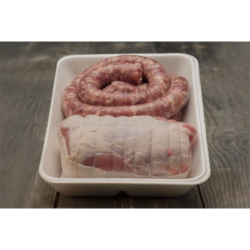 Caissette saucisse et rôti de Porc